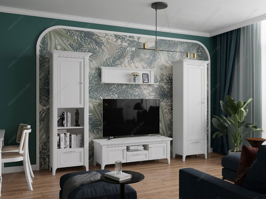 Пенал со стеклом new, Клер (746*458*2054) Сосна Андерсен, 31512 | изображение 1