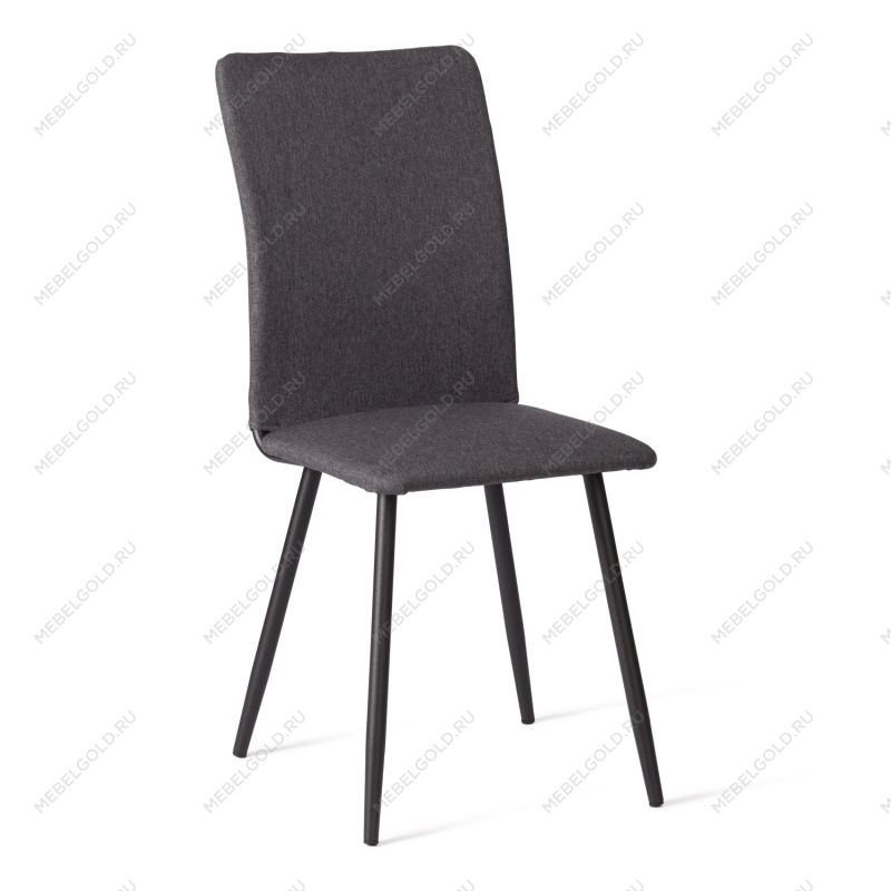 Стул обеденный La Rousse (2 шт. в упаковке), NEW, ткань рогожка, тёмно-серый, F68, 45х55х93 см