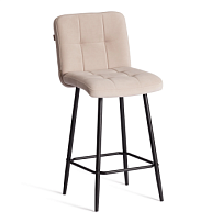 Полубарный стул Medeo/Медео, велюр, бежевый, 7, 42х56х102 см
