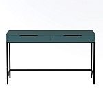 ИНГАР Д 132 стол письменный 132x58x76, серо-бирюзовый/черный | изображение 1