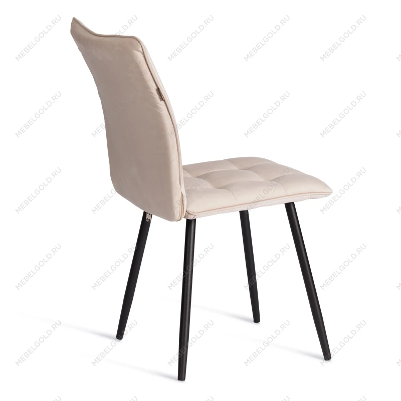 Стул обеденный Bari (2 шт. в упаковке), LT, велюр, бежевый/черный, 7, 41х55х89 см | изображение 2