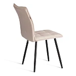 Стул обеденный Bari (2 шт. в упаковке), LT, велюр, бежевый/черный, 7, 41х55х89 см | изображение 2