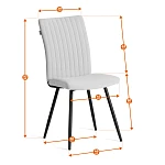 Стул обеденный Monte Carlo, TREND, экокожа, бежевая, 49х51х93 см | изображение 17