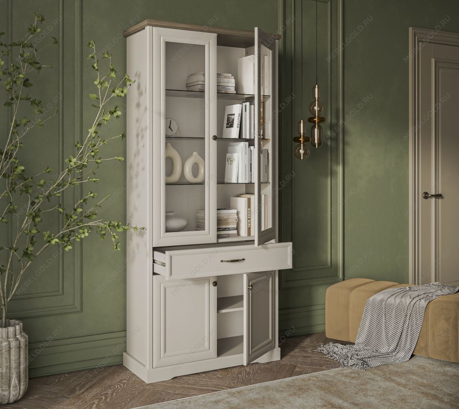 Шкаф с витриной Тоскана 2V2D1S | изображение 3