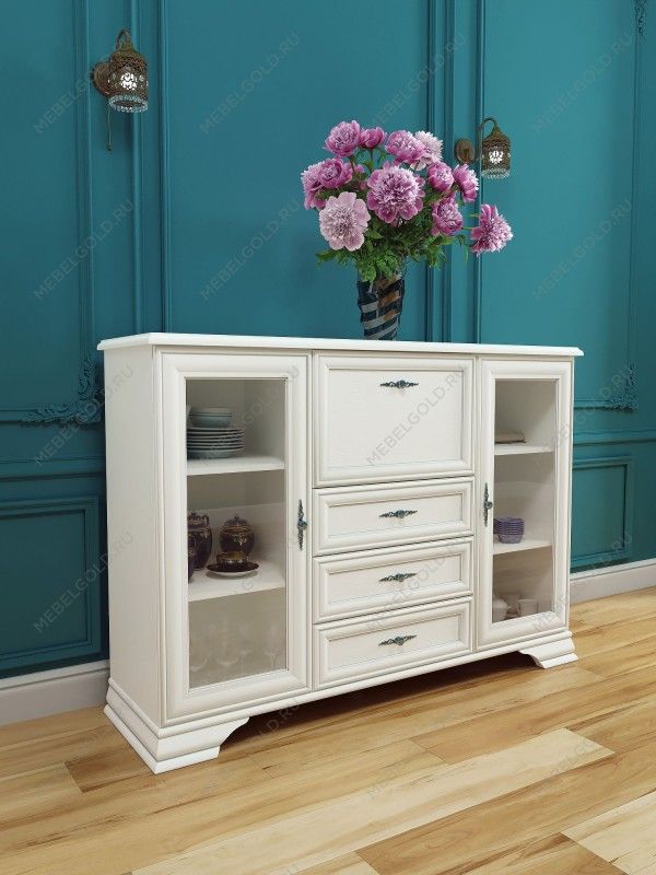 Комод-бар Кентаки KOM2W3S1B белый | изображение 2