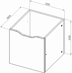 Модуль с дверцей для стеллажа ФОРА, 33х33х37, белый | изображение 10