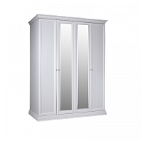 Шкаф 4-х дв. для платья и белья (2 зеркала) Амели дуб АМШ1/4
