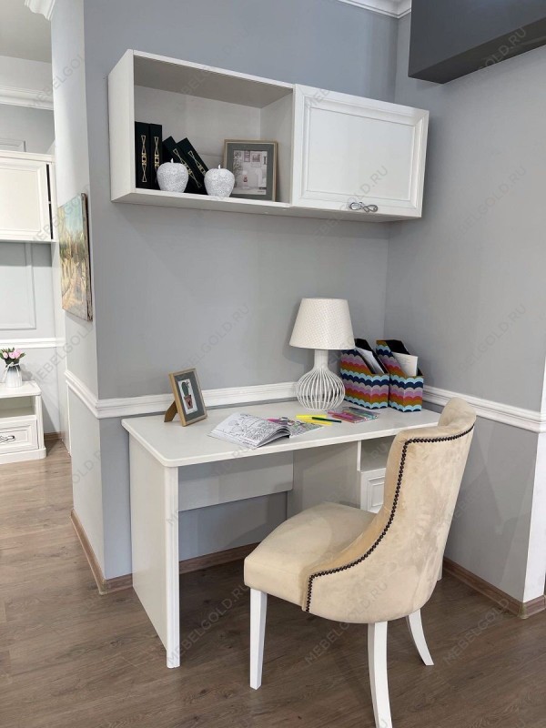 Полка навесная книжная Мишель белый матовый | изображение 7