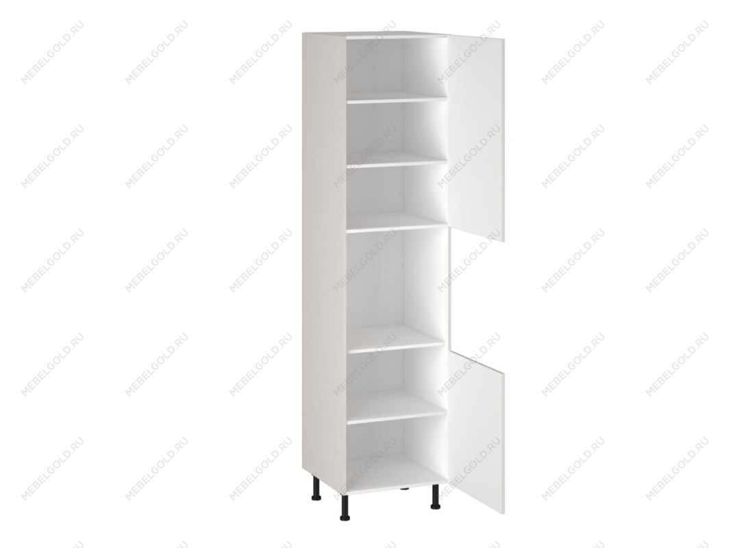 Шкаф-пенал 960 ПГ-60 бока МДФ, Виста (600*586*2456) Экокожа Белый, 26289 | изображение 1