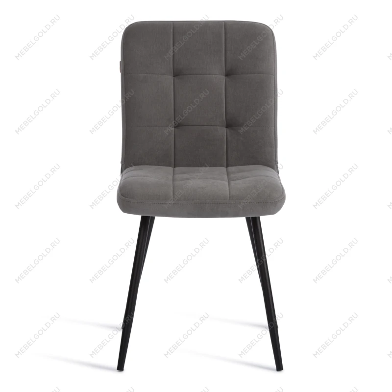 Стул обеденный Medeo, флок, серый/черный, 29, 47х56х89 | изображение 4