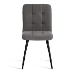 Стул обеденный Medeo, флок, серый/черный, 29, 47х56х89 | изображение 4