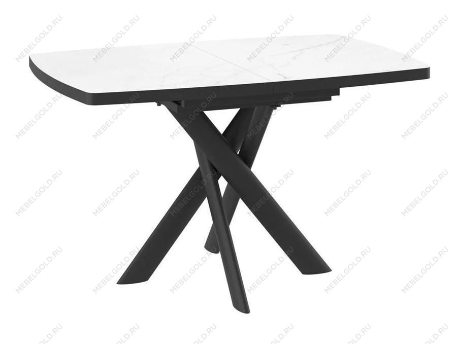 Стол Andres-130 (130/165 х 85/кварцит-HPL/черный)
