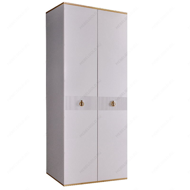 Шкаф 2-х дверный Римини СОЛО (Белый/Золото) РМШ2/2(s)