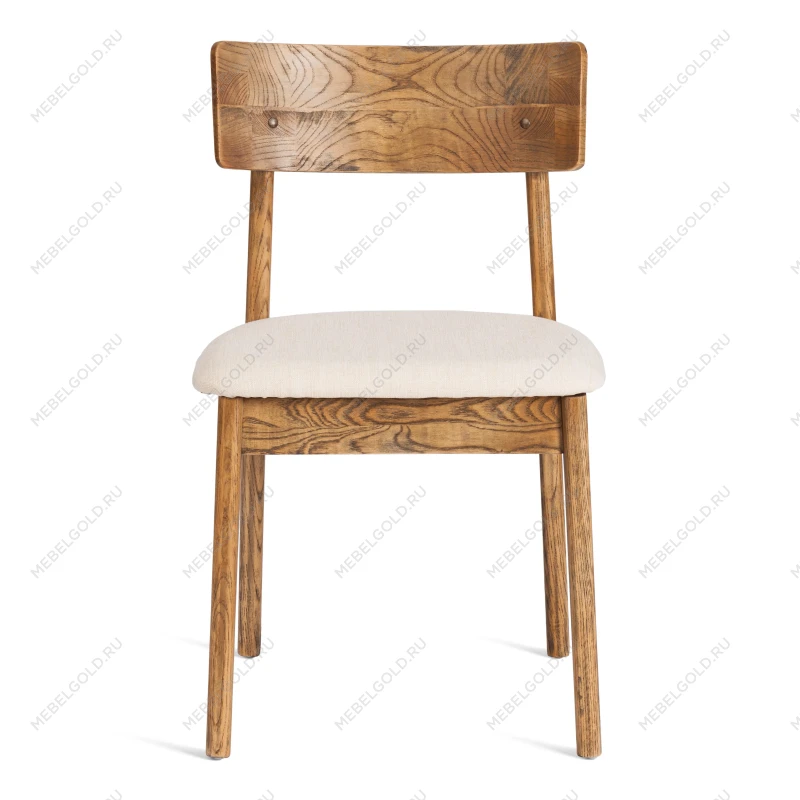 Стул THOR, дерево вяз/ткань лен, груша№3/бежевый лен, 50х48х81,5 см | изображение 4