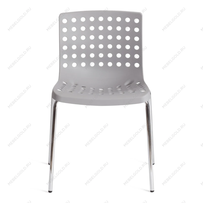 Стул SKALBERG (mod. C-084-A), металл/пластик, 46 х 56 х 79 см, Grey (серый) / Chrome (хром) | изображение 4