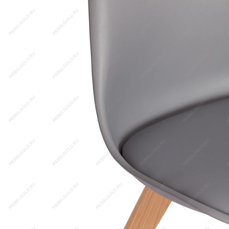 Стул TULIP (mod. 73-1), дерево/пластик/экокожа, 47,5x55x80 см, Серый (Grey) | изображение 6