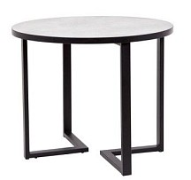 Стол круглый Лофт Зиг-Заг (ЛДСП 32 мм /Мрамор сетте 1468/ кромка чёрная)