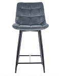 Барный стул Signal CHIC H-2 VELVET (серый/черный) | изображение 2