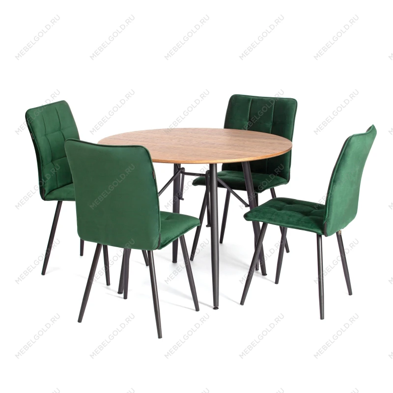 Стул обеденный Bari (2 шт. в упаковке), LT, велюр, Deep Forest (изумруд), 41х55х89 см | изображение 14