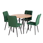 Стул обеденный Bari (2 шт. в упаковке), LT, велюр, Deep Forest (изумруд), 41х55х89 см | изображение 14