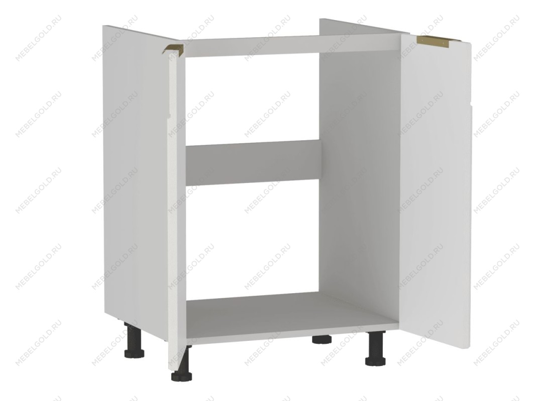 Стол под мойку СМ-60 2-х дверный, Берта (600*525*820) Экокожа Белый, 25315 | изображение 1