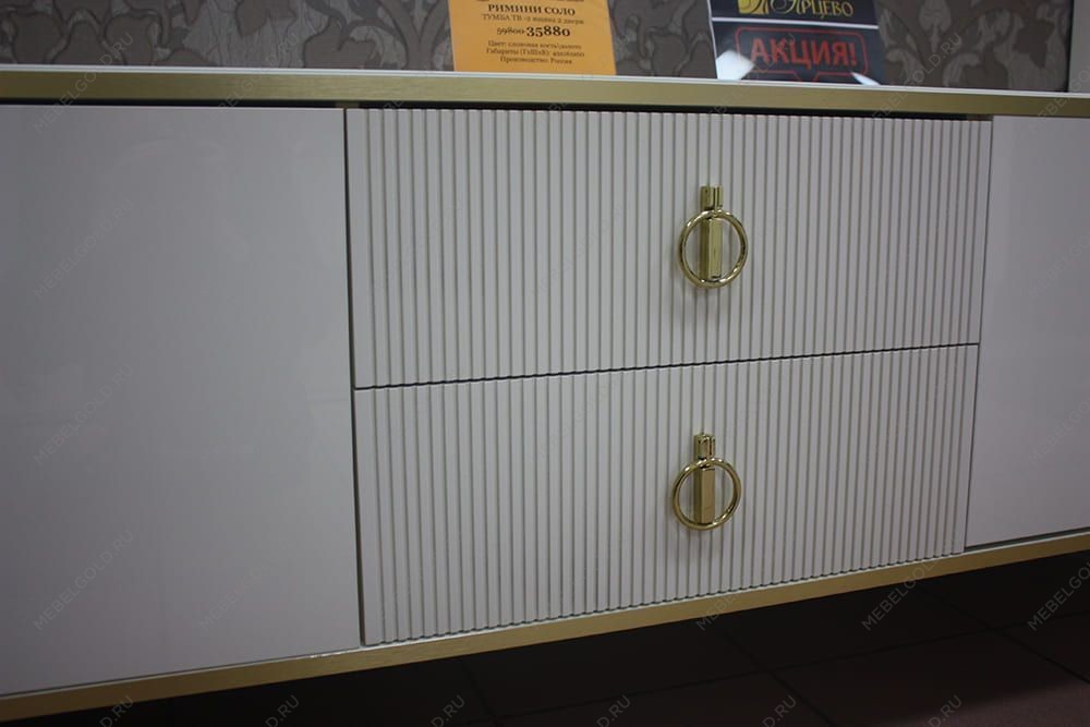 Витрина 1-ств. (левая) Римини СОЛО (белый золото) РМВ1-1С (s) - Выставка Балашиха | изображение 11