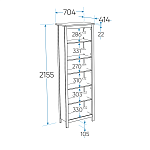 САГА стеллаж 70 белый/ясень | изображение 3