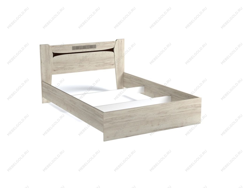 Кровать (каркас) 1400, Мале (1458*2069*905) Дуб галифакс белый, 11206 | изображение 1