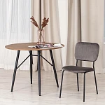 Стул CAROL (mod. UC06), металл, вельвет, 45 х 56 х 82 см, Light grey (светло-серый) HLR24 / черный | изображение 7