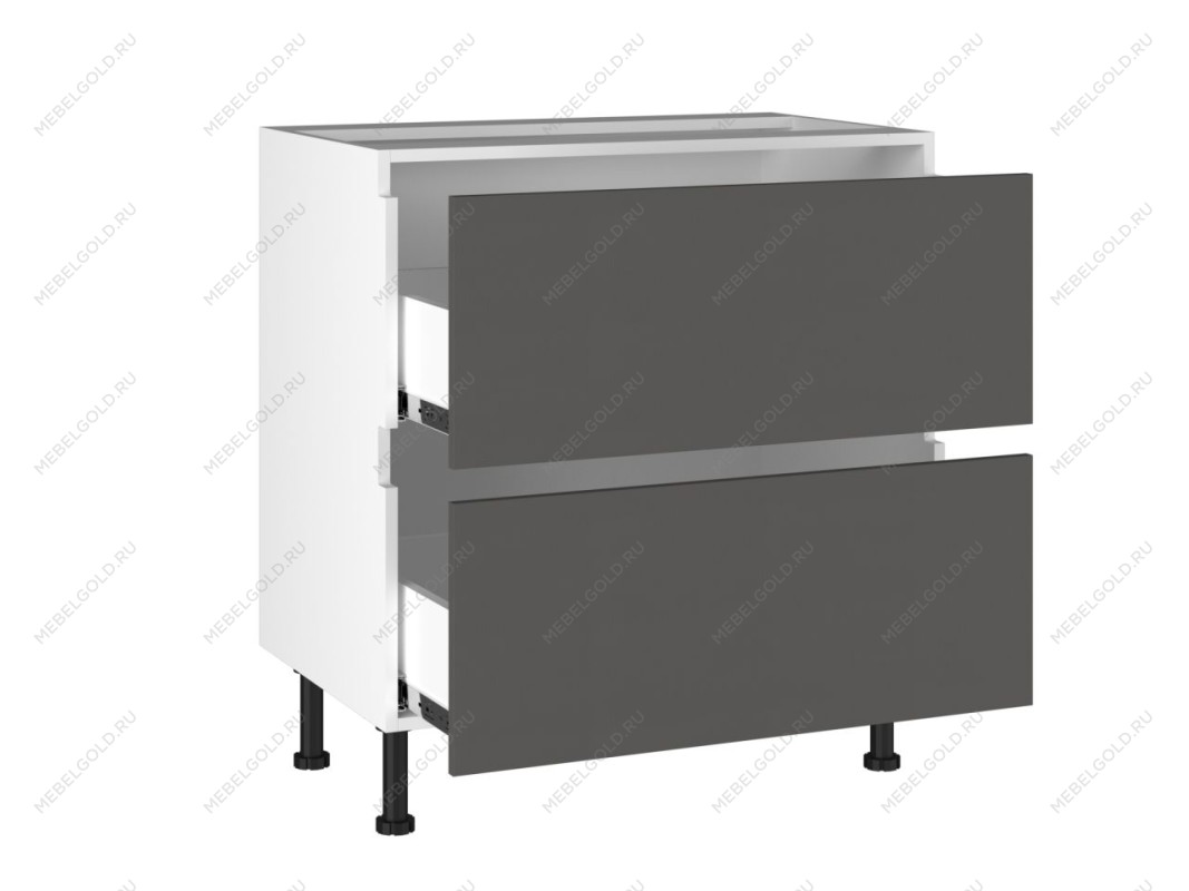 Стол с ящиками СЯ-(2)-80, Виста (600*523*870) Экокожа Серый, 26615 | изображение 1