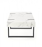 Стол журнальный Halmar BLANCA (белый мрамор/черный) | изображение 3