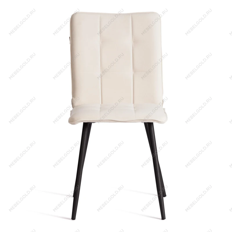 Стул обеденный Bari (2 шт. в упаковке), LT, велюр, молочный/черный, 4, 41х55х89 см | изображение 4