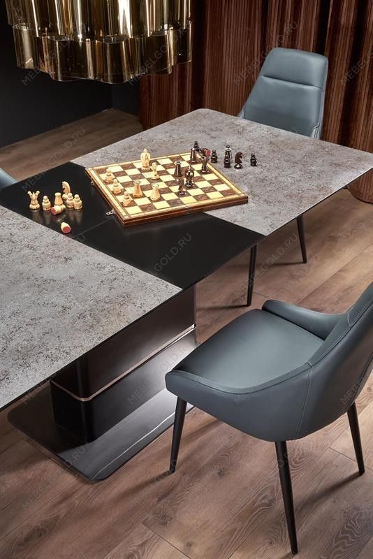 Стол обеденный Halmar MARTIN 160 раскладной (темно-серый/черный) | изображение 15