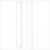 Мишель стоевая к шкафу правая белый матовый