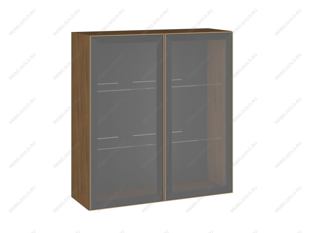 Шкаф 960 ШСТ-90 2-дверный, Фьюжн (900*317*960) Дуб Каселла коричневый/Золото, 27175