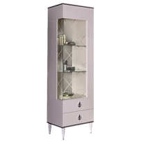 Витрина 1-ств. Римини (Слоновая кость/Серебро) (Правая) РМВ1-1С