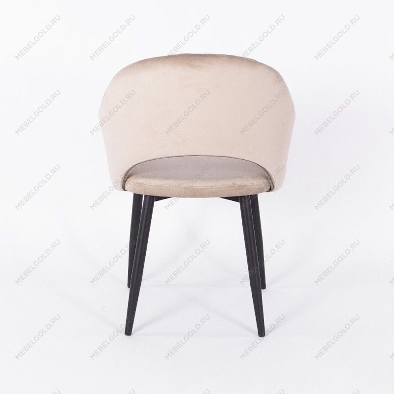 м. Римская - Стул Белладжио бежевый бархат ножки черные | изображение 4