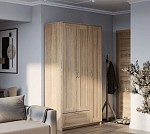 БРИМНЭС / СИРИУС Шкаф трехдверный ИКЕА / IKEA с одним выдвижным ящиком, Дуб Сонома | изображение 4