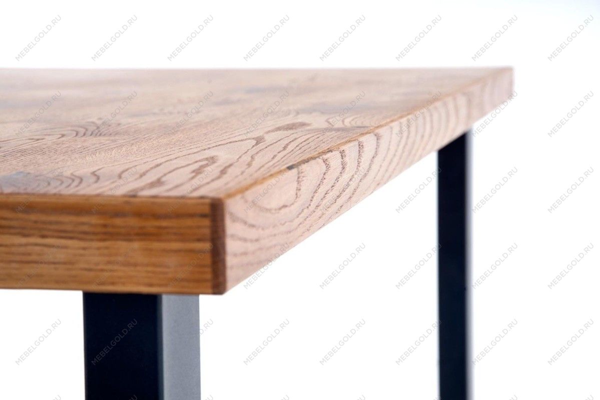 Стол обеденный Halmar HORUS раскладной (дуб светлый/черный) | изображение 5