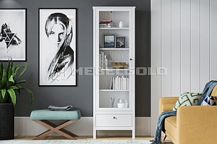 Шкаф-витрина Ева (Хельга) REG1W1S/65 белый