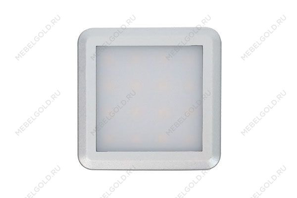 Светодиодный светильник Square 1.5W/12VDC пластиковый 6000К (с 2м проводом и коннектором)