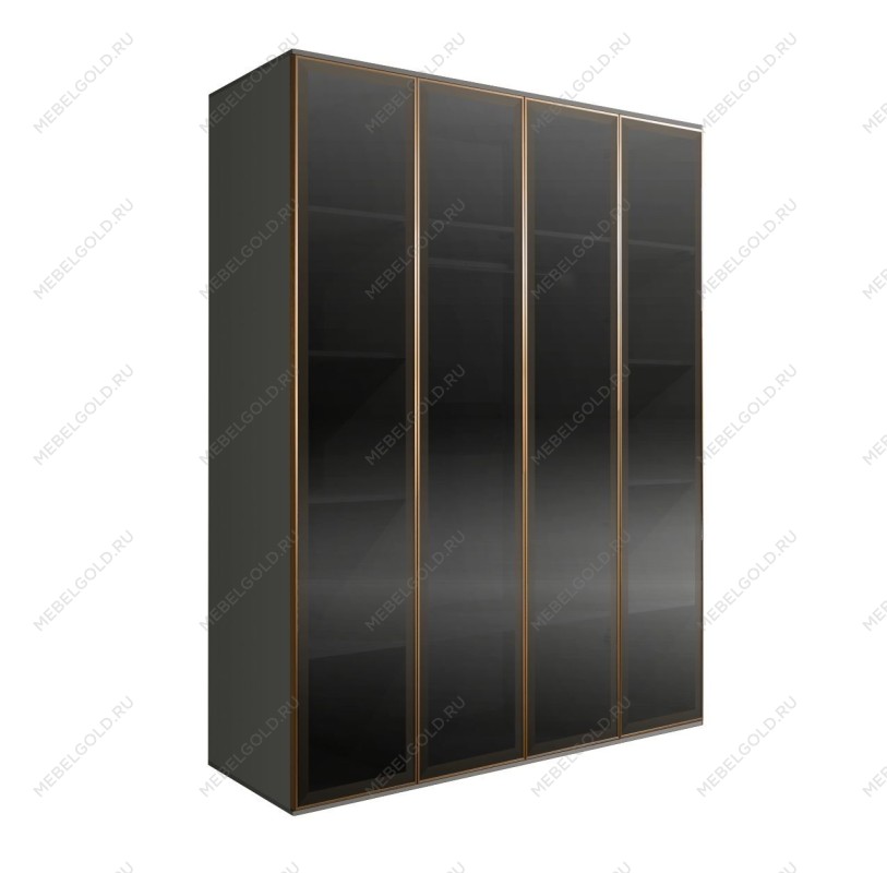 Шкаф 4-х дверный Bogemia Air (Серый/Золото) БМШ2/4(4)