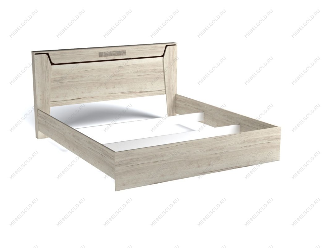 Кровать (каркас) Люкс 1800, Мале (1860*2125*1000) Дуб галифакс белый, 11228 | изображение 1