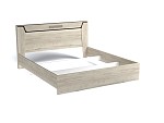 Кровать (каркас) Люкс 1800, Мале (1860*2125*1000) Дуб галифакс белый, 11228 | изображение 1