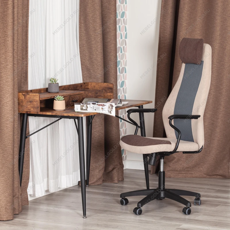 Кресло AVIATOR, флок, ткань, коричневый/бежевый/серый, 6/7/W-12 | изображение 14