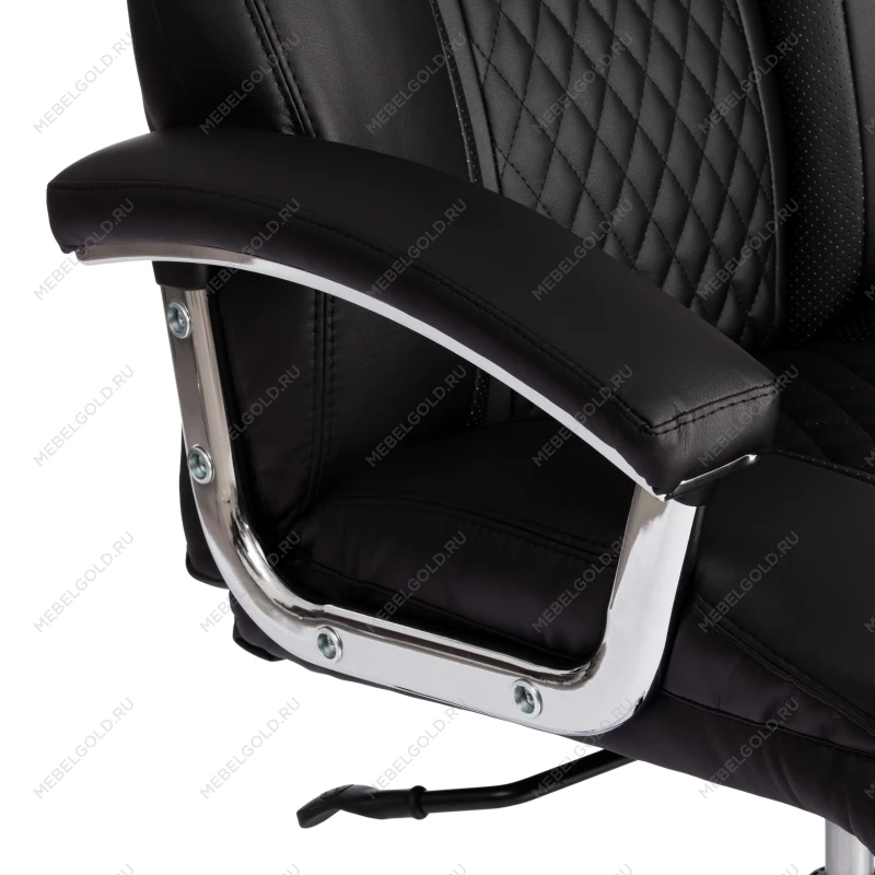 Кресло Trust (max), кож/зам, черный/черный стеганный/черный, 36-6/36-6/36-6/06 | изображение 11