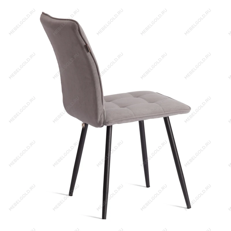 Стул обеденный Bari (2 шт. в упаковке), LT, велюр, серый/черный, 29, 41х55х89 см | изображение 2