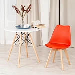 Стул TULIP (mod. 73)/1 шт. в упаковке, дерево/пластик/ПУ, 48.5*52.5*83cм, красный | изображение 9