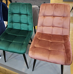 Стул кухонный Signal CHIC Velvet (ант. розовый/черный) | изображение 1