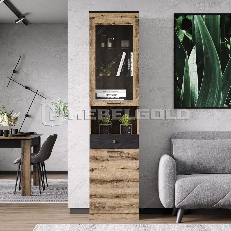 Шкаф с витриной Джаггер 1V1D1SN | изображение 1